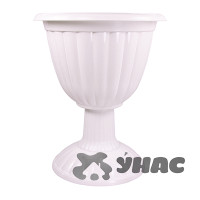 Горшок ЖАСМИН 12л высокая ножка БЕЛ БШ1390 (5)