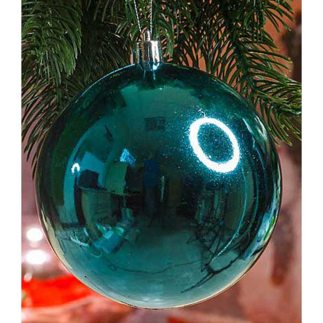 Шар JY-11-7 2 шт 10 см глянцевые бирюзовый (36)