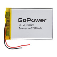Ак-р Li-Pol GoPower LP383450 3.7V 800mAh