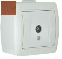 Lezard Ната роз. TV ОУ 1 мест. сосна (RG6, оконечн.) (корпус PC) 710-0800-130