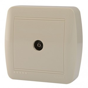 Lezard DEMET роз. ОУ 1 мест. TV (оконечн.) крем (основание PBT, корпус PC) 711-0300-130