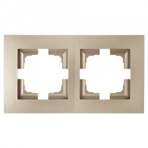 Bylectrica НОВЫЙ СТИЛЬ рамка 2 мест. СУ шампань, (ЮЛИГ.735212.552 шампань)