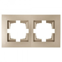 Bylectrica НОВЫЙ СТИЛЬ рамка 2 мест. СУ шампань, (ЮЛИГ.735212.552 шампань)