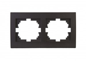 Lezard RAIN рамка 2 мест. гориз. черный графит матовый (PC) 703-4141-147