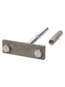 TDM Держатель фасадный для полосы шириной 25-50мм, длина 160мм, с дюбелем, стал.зажим SQ2402-3142
