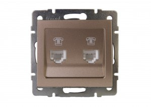 Lezard RAIN мех. роз. телеф. СУ 2 мест. бронза матовый (корпус PC) 703-3188-138