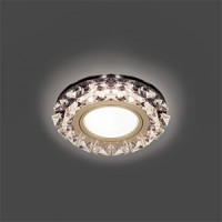 Gauss BL051 св-к встр. MR16 Круг с подсветкой 2K 95(65)x35 Графит/Кристалл/Хром