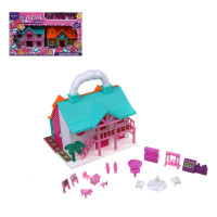 ИГРОЛЕНД Дом с мебелью и акс., ABS, 34,8х8,5х21 см