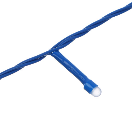 СНОУ БУМ Гирлянда эл. вьюн 10м, 100LED, синий, 8 режимов, ПВХ синий, 220В