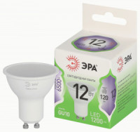 ЭРА GREEN LINE лампа св/д MR16 GU10 12W(1200lm) 6500K 6K софит MR16-12W-865-GU10 51x85 67074