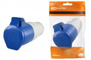 TDM розетка 233 переносная 2Р+РЕ 63А 220В IP54 (2!) SQ0603-0016