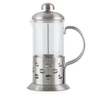 Чайник/кофейник (френч-пресс) 350мл, GL-9300, нерж сталь/стекло, Galaxy
