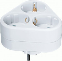 Navigator разветвитель (тройник) 3роз. 16А, белый треугол. земля NAD-S-3E-WH 94693