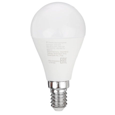 Лампа светодиодная BY G45 9Вт, Е14, 806 Лм, 4000 К, 175-265 В, Ra>80, IRF <5%