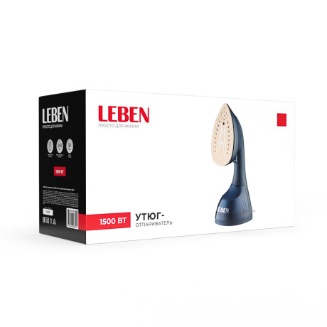 LEBEN Утюг-отпариватель, 1500 Вт, 240 мл, керамическое покрытие, 220в