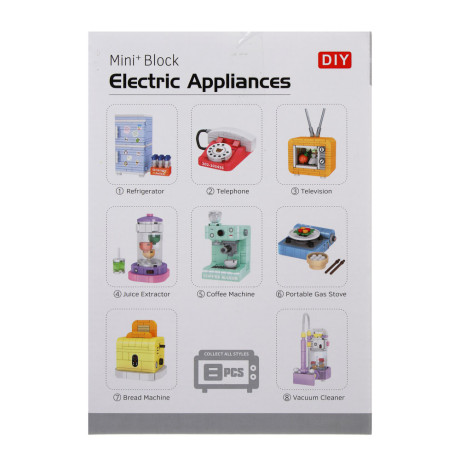 ИГРОЛЕНД Конструктор "Бытовая техника", 13х4х18,5 см, ABS, 8 видов