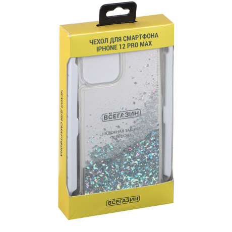 ВСЁГАЗИН Чехол для смартфона Блёстки, iP - 12 pro max, подвес шнурок