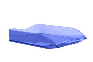 Лоток для бумаг Attache office прозрачный голубой 1140960