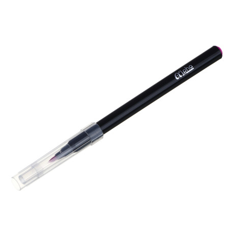 СlipStudio Фломастеры-кисточки 12 цв. "Альфа", с прозрачным колпачком, черный корпус, смываемые