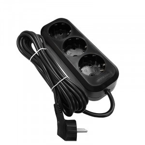 UNIVersal сет. удлинитель ПВС 3х0.75 3роз. 3м 10А черный земля У10-554 1982