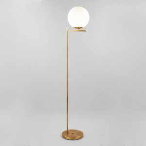 EUROSVET торшер E27 1x60W 300х1650 металл белый/латунь/белый Frost 01083/1 a050094