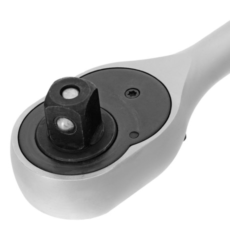 Ключ-трещотка 1/2", CrV, 72 зуба, с быстрым сбросом, матовый хром Stels