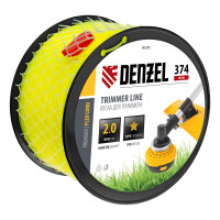 Леска для триммера звезда, 2,0мм х 374м, на DIN катушке FLEX CORD, Denzel