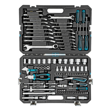 Набор инструментов, 1/4", 1/2", CrV, 120 зубьев, 101 предмет Gross