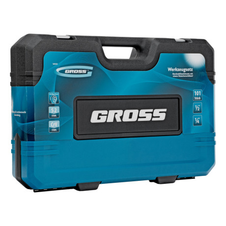 Набор инструментов, 1/4", 1/2", CrV, 120 зубьев, 101 предмет Gross