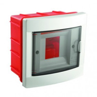 VIKO by Panasonic бокс (корпус) пластик ЩРВ-П- 4 мод. встраиваемый с дымчатой дверцей IP40 9091200