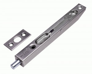 Ригель шпингалет торцевой РЕНЦ 140 мм, никель супер матовый  INR 140 MSN