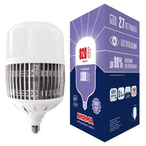 Volpe NORMA высокомощн. ЛОН E27 100W(8200lm) 6500K 6K 260x152 LED-M80-100W/6500K/E27/FR/NR