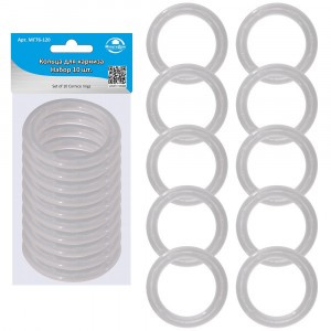 Кольца д/карниза, 10шт/уп, цена за уп (кратность 5шт!!!) пластик МГ76-120 Мультидом