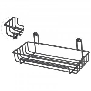 Полка для ванной настенная ГРАФИТ,29*12,5*10см,металл,термопласт покрытие,310866/ Рыжий кот