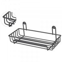 Полка для ванной настенная ГРАФИТ,29*12,5*10см,металл,термопласт покрытие,310866/ Рыжий кот