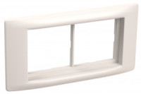 Рамка и суппорт для К.К. &quot;Праймер&quot; на 4 модуля, 60 мм белый IEK