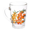ОСЗ Кружка стеклянная 300мл с дизайном, стекло