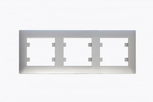 MAKEL Karea Rizz рамка СУ 3 мест. СЕРЕБРЯНЫЙ 88065703