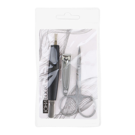 ЮНИLOOK Набор маникюрный 3 пр. (триммер с пушером, книпсер, ножницы), арт.10-10