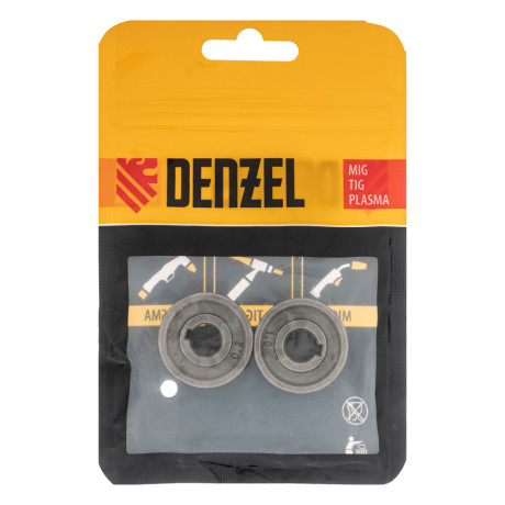 Подающий ролик, зубчатый профиль под флюсовую проволоку 0,8-1мм, 2 шт Denzel