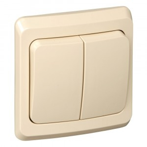 Systeme Electric Этюд выкл. СУ 2 кл. крем. (пл.осн., инд.) BC10-006K (20!)