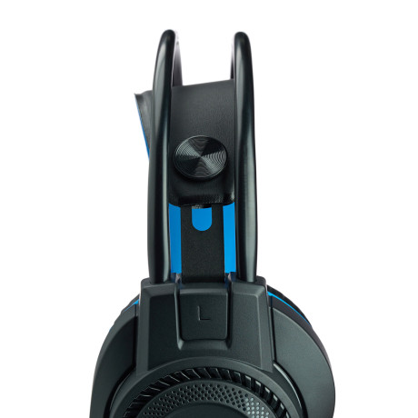 BY Наушники проводные с микрофоном игровые Сabasset 3.5мм 4pin-SPK+MIC 3,2 м, синие