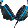 BY Наушники проводные с микрофоном игровые Сabasset 3.5мм 4pin-SPK+MIC 3,2 м, синие