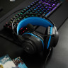 BY Наушники проводные с микрофоном игровые Сabasset 3.5мм 4pin-SPK+MIC 3,2 м, синие