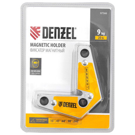 Фиксатор магнитный для сварочных работ усилие 25 LB, 30х45х60х75х90х135 град. Denzel
