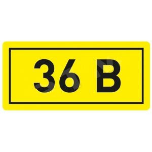 EKF Наклейка "36В" (10х15мм 1шт) an-2-04