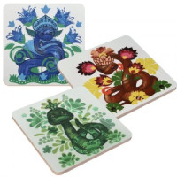 Подставка под горячее Змейка-Чародейка, 14*14см (кратность 6!!!) береза MT88-511 Мультидом