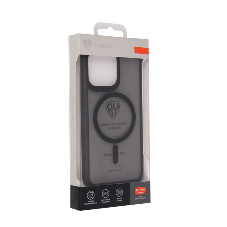 BY Чехол для смартфона MS Карбон, iP - 13 pro, черный, карбон