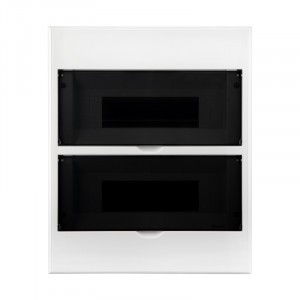 Kranz бокс (корпус) пластик. ЩРВ-П-24 мод. встраив, прозр. дверц IP41 KR-11-0224