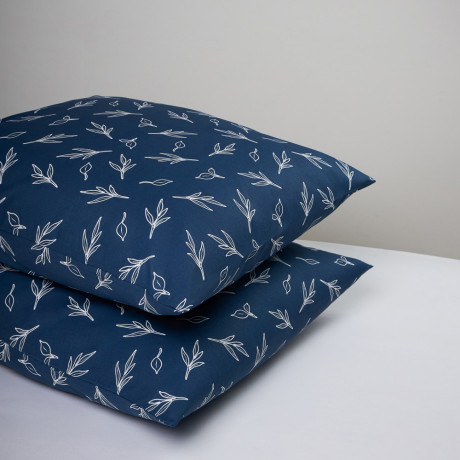 PROVANCE Нэви Наволочки 70х70см, 100% хлопок, бязь, 2шт, синий